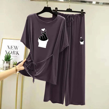 Dori-Style Big-Printed 2-Pcs Lounge And Night Wear Suit. WLW-15