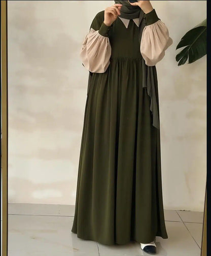 Comfort Frill Abaya Style Long Cuff Maxi