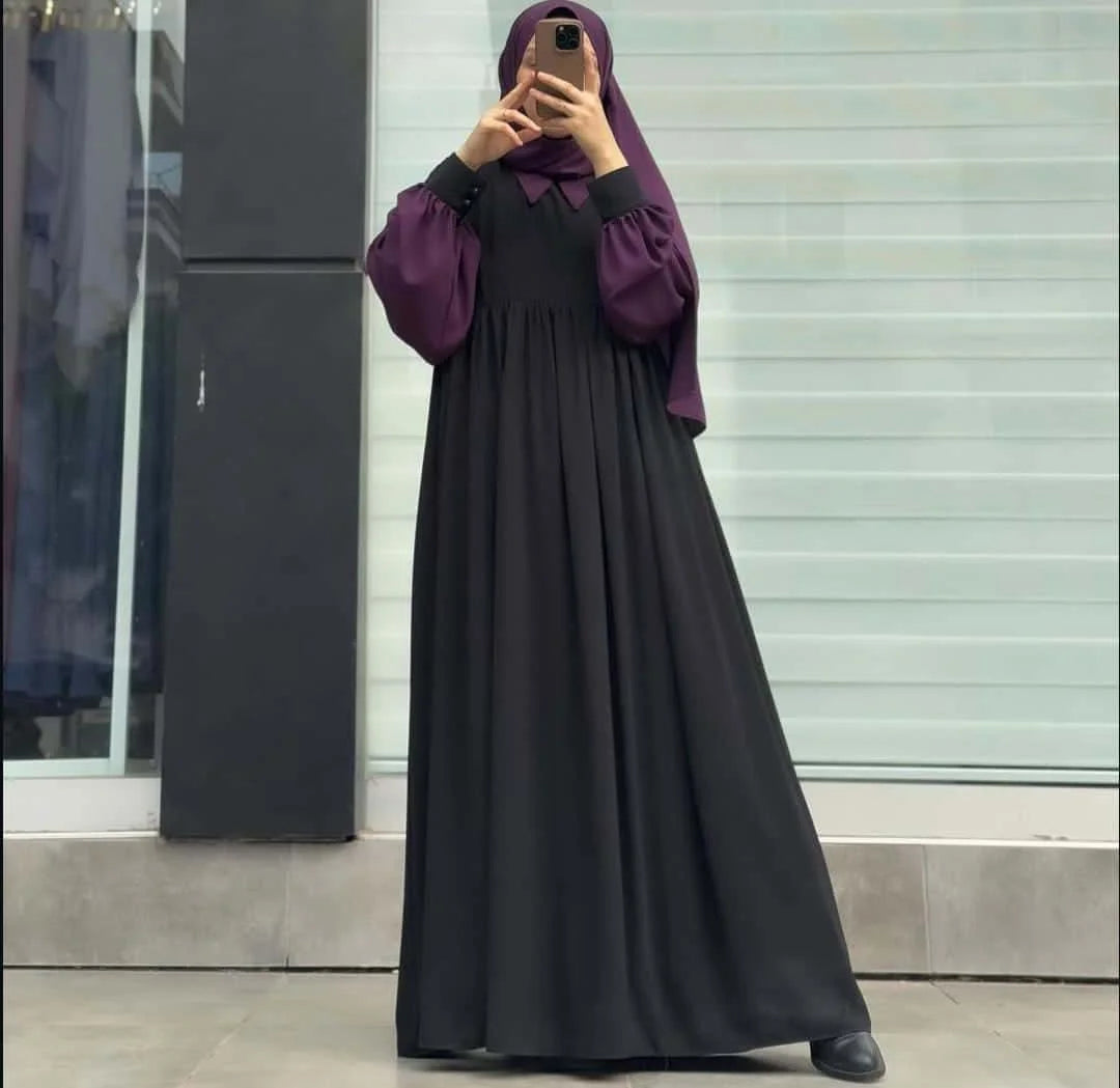 Comfort Frill Abaya Style Long Cuff Maxi