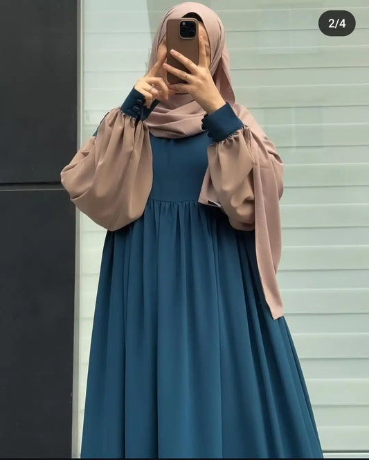 Comfort Frill Abaya Style Long Cuff Maxi