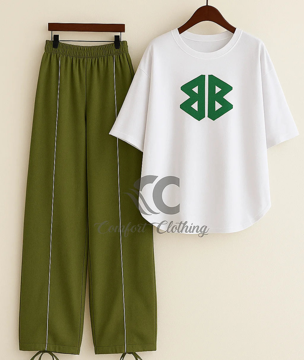 Comfort Casual Print Flapper Style 2-Pcs Summer Tracksuit For Her CWTS-02