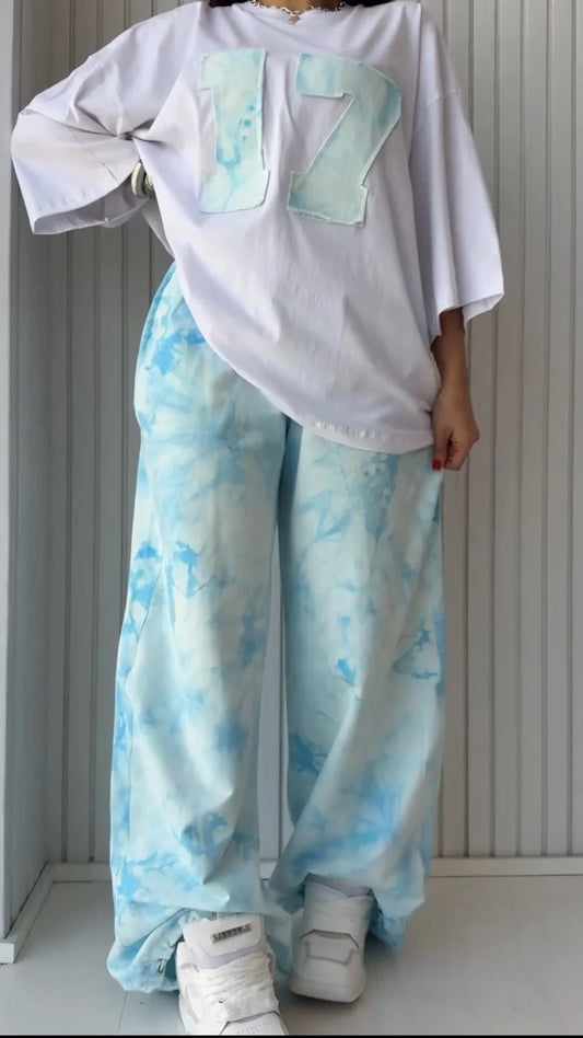 Comfort Tie-Dye Style Western 2-Pcs Summer Tracksuit For Her CWTS-01