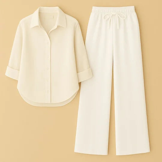 Comfort Luxe Co-Ord Set – Beige & Skin