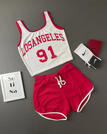 Comfort Los Angeles 91 Women’s printed Shorts & Top.