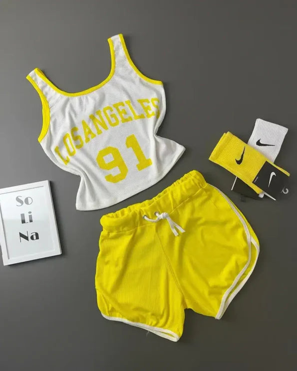 Comfort Los Angeles 91 Women’s printed Shorts & Top.