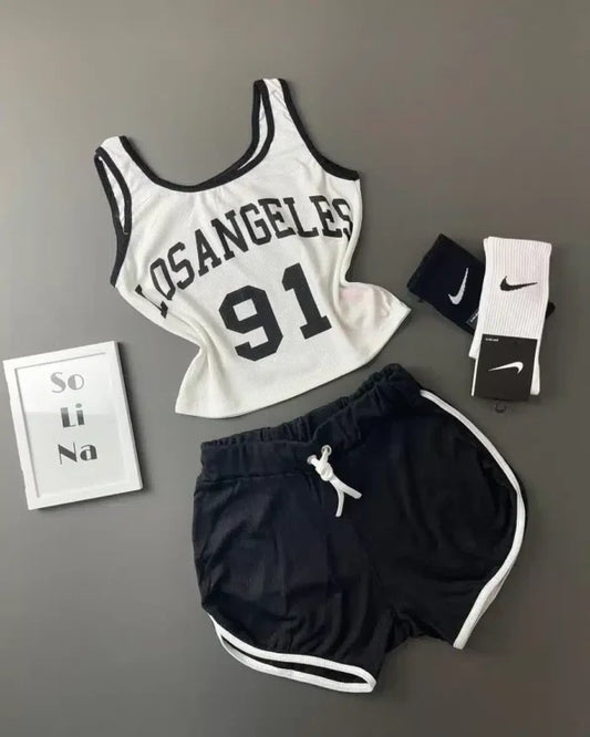 Comfort Los Angeles 91 Women’s printed Shorts & Top.